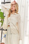 ADORA Crochet Lace Long Sleeves Button Down Shirt