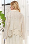 ADORA Crochet Lace Long Sleeves Button Down Shirt