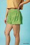 Umgee Scalloped High-Waisted Decorative Button Shorts