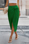 Solid Twist Wrap Assassin Fit Skirt