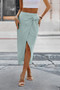 Solid Twist Wrap Assassin Fit Skirt