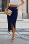 Solid Twist Wrap Assassin Fit Skirt