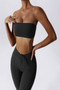 Solid Strapless Tube Padded High Elasticity Bra