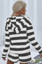 Two Pieces Striped Pajama Oversized Long Sleeves Set