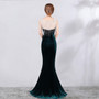 diamond chain velvet evening dress Formal Party long slim and elegant mermaid Prom Dress