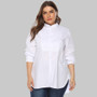 Spring Fall Women's Tops Simple Basic Plus Size Women's Long Sleeve Ladies Shirt