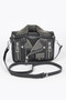 Faux Leather Metal Studded Jacket Clutch