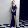 Dinner party dress sexy fashion long fishtail Slim Fit nightclub catwalk annual meeting dress