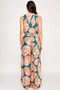 Printed Sleeveless Bubble Hem Top And Paper Bag Waist Pants Set
