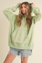 Aemi + Co Exposed Seam Side Slit Hoodie with Kangaroo Pocket