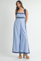 MABLE Linen Mix Chevron Sail Shoulder Strap Jumpsuit