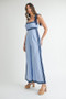 MABLE Linen Mix Chevron Sail Shoulder Strap Jumpsuit