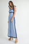 MABLE Linen Mix Chevron Sail Shoulder Strap Jumpsuit
