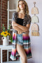 Heimish Full Size Animal Leopard and Stripe Open Cardigan Plus Size