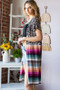 Heimish Full Size Animal Leopard and Stripe Open Cardigan Plus Size