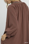 Umgee Notched Shift Dress with Trim Detail