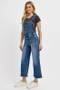 RISEN Full Size Knotted Strap Denim Overalls with Pockets Plus Size