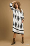 Umgee Abstract Print Midi Dress