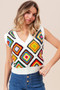 BiBi Diamond Granny Square Sweater Vest