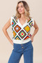 BiBi Diamond Granny Square Sweater Vest