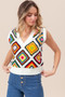 BiBi Diamond Granny Square Sweater Vest
