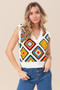 BiBi Diamond Granny Square Sweater Vest