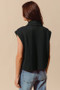 SO ME Cable Quilting Stitch Button Up Knit Vest
