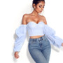 Women's Early Autumn Irregular Long Sleeve Sexy Fashion Women's Cropped Top