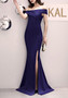 Off Shoulder Formal Party Evening Dress Women Fashion Party Long Elegant Slim Fit Sexy Fishtail Dress