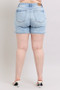 Judy Blue Full Size Mid Rise Washed Denim Shorts Plus Size