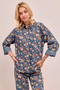 BiBi Washed Florla Print Denim Jacket