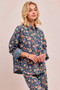 BiBi Washed Florla Print Denim Jacket