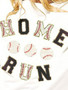 BiBi Baseballs Homerun Letter Washed Short Sleeve Top