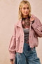 BiBi Flower Printed Mesh Lace Top with Thumb Opening