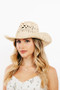 Fame Western Straw Braided Cowboy Sun Hat