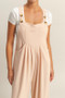 HYFVE Pleated Detail Front Pocket Wide Strap Overalls
