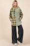 Mittoshop Plaid Button Down Drop Shoulder Jacket