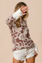 BiBi Flower Printed Waffle Thumb Opening Top