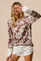 BiBi Flower Printed Waffle Thumb Opening Top