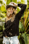 BiBi V Neck Sweater Top With Button Details