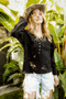 BiBi V Neck Sweater Top With Button Details