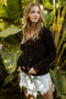 BiBi V Neck Sweater Top With Button Details