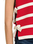 Zenana Side Tie Stripe Sweater Vest