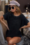 BiBi Mineral Washed Pull Over with Twist Knitted