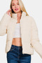 Zenana Zip Up Turtleneck Puffer Jacket with Pockets