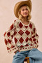 BiBi Diamond Crochet Knit Top