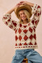 BiBi Diamond Crochet Knit Top