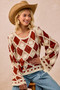 BiBi Diamond Crochet Knit Top