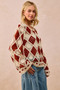 BiBi Diamond Crochet Knit Top