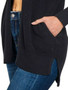 Zenana Eyelet Open Sweater Cardigan with Pockets
